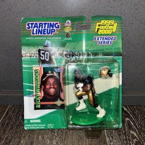 1999 Starting Lineup Ricky Williams New Orleans Saints Figure and Rookie Card